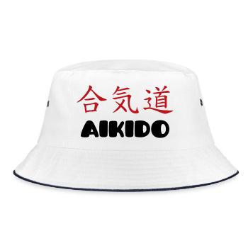 Aikido - Martial Art - Aikido - Bucket Hat - white/navy - Front