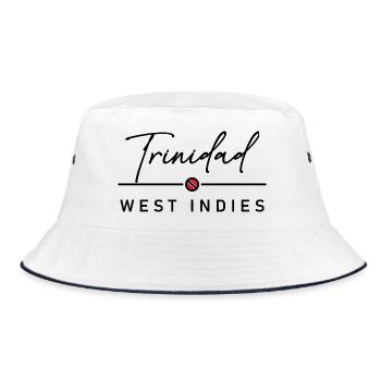 Trinidad and Tobago - West Indies - Caribbean - Bucket Hat - white/navy - Front