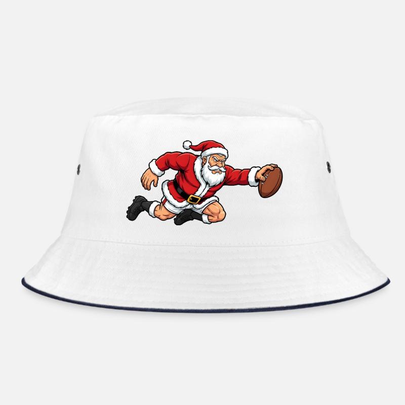 Weihnachtsmann-Rugby - Bucket Hat - Weiß/Navy