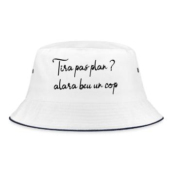 Tira pas plan ? alara beu un còp, pétanque apéro - Bob - blanc/marine - Devant