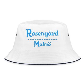 Rosengård – Malmö Sky Blue Design - Bucket Hat - white/navy - Front