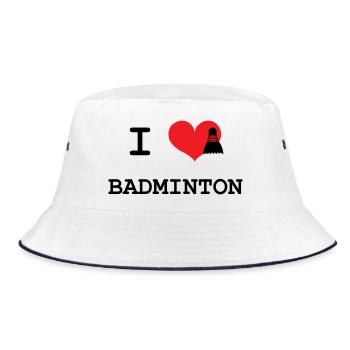 j'aime le badminton - Bob - blanc/marine - Devant