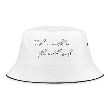 Take A Walk On The Wild Side Statement - Bucket Hat - white/navy - Front