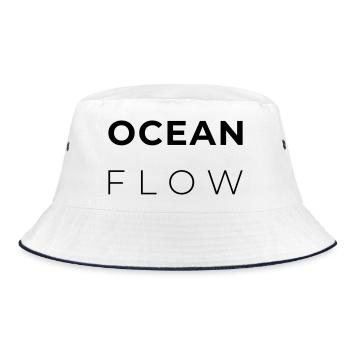 OCEAN FLOW - Minimalist Atlantic Design - Bob - blanc/marine - Devant
