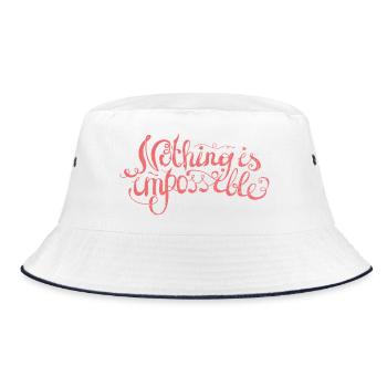 Nothing is impossible - Bucket Hat - white/navy - Front