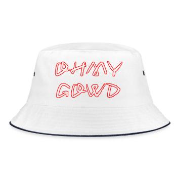 OHMY_GOWD - Bucket Hat - white/navy - Front