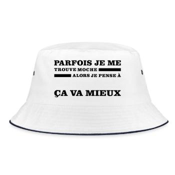 Parfois Je Me Trouve MOCHE - Bob - blanc/marine - Devant