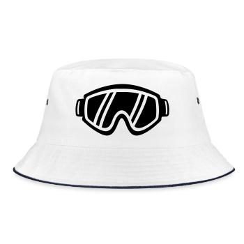 Ski goggles - Bucket Hat - white/navy - Front
