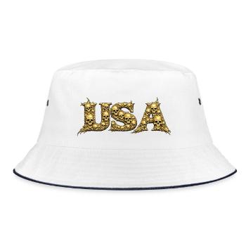 Logo gothique USA Skull Vine - Bob - blanc/marine - Devant
