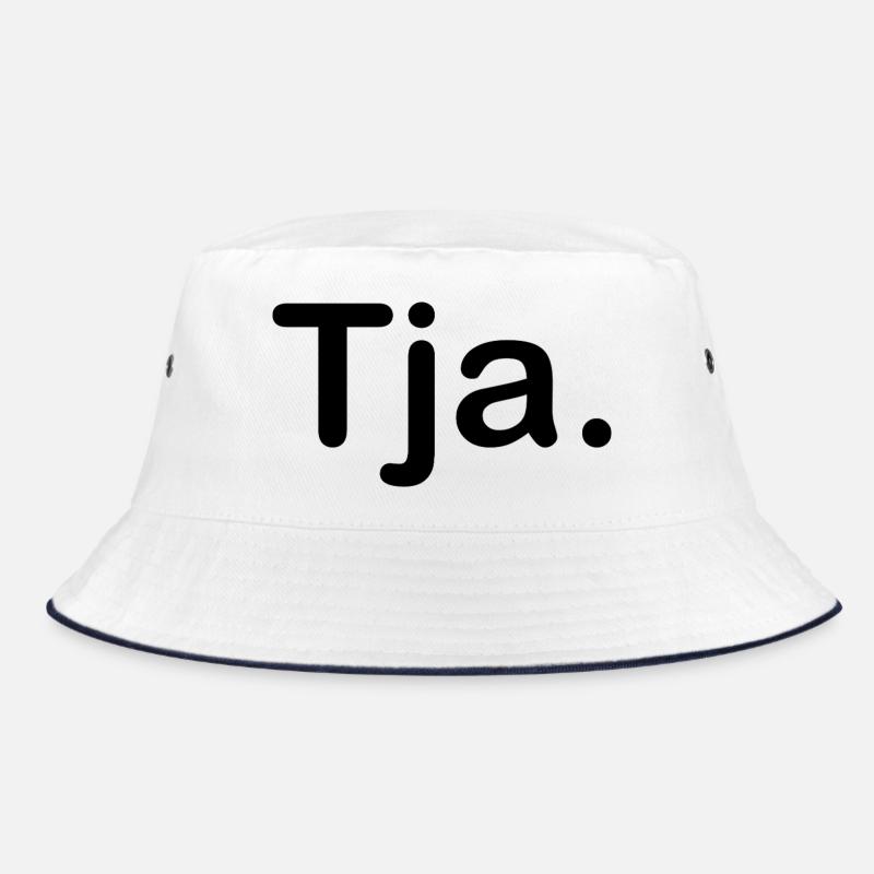 Tja. - Bucket Hat - Weiß/Navy