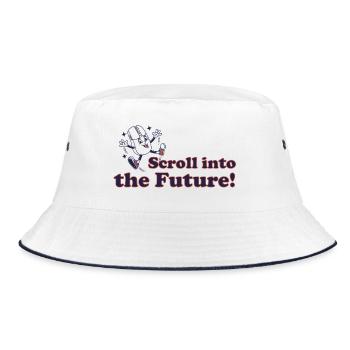 Scroll into the future! - Bucket Hat - white/navy - Front
