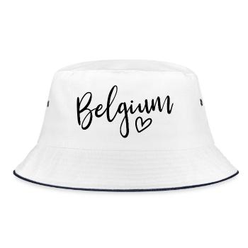 Cœur belge – Women’s Love Belgium - Bob - blanc/marine - Devant