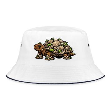 Tortue terrestre – animal issu de la nature - Bob - blanc/marine - Devant