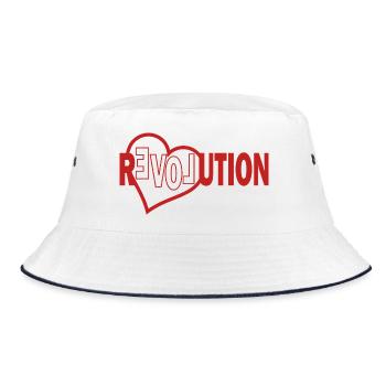 Revolution, Diversity & Inclusion Statement Hoodie - Bucket Hat - Weiß/Navy - Vorne