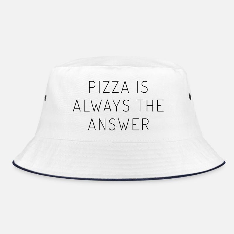 Pizza Answer - Bucket Hat - Weiß/Navy