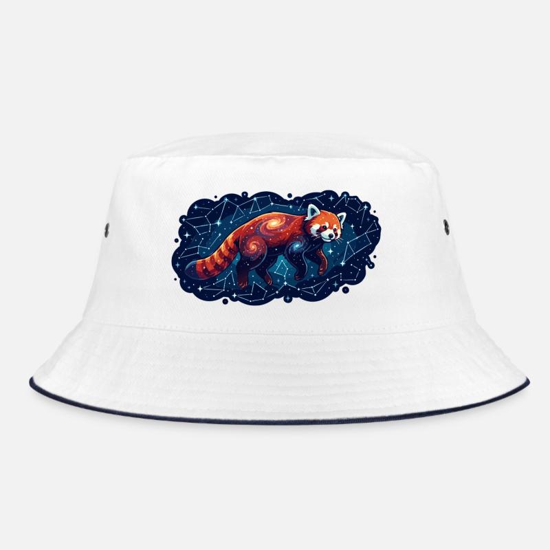 Cosmic Red Panda Constellation Constellation Bucket Hat