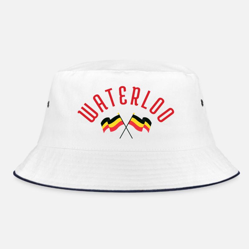 Waterloo Belgiska Flaggor - Bucket Hat - white/navy