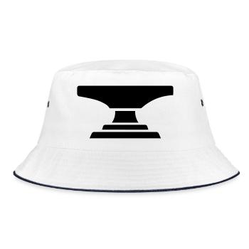 anvil - Bucket Hat - white/navy - Front