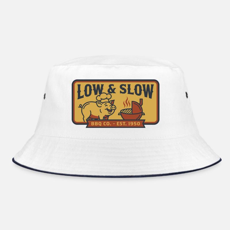 Slow and Gentle Cooking Pig Pitmaster Barbecue Bucket Hat