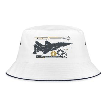 Jetgear Technical Flight Pattern - Bucket Hat - white/navy - Front