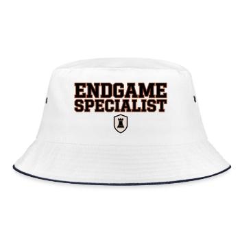 Specialist in the Chess Tour and Tactics Endgame - Bucket Hat - white/navy - Front