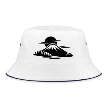 Mount Fuji - Bucket Hat - white/navy - Front