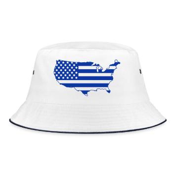 Use Map - Bucket Hat - white/navy - Front