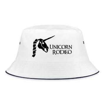 Unicorn Rodeo Skull Signet Lettering Logo - Bucket Hat - Weiß/Navy - Vorne