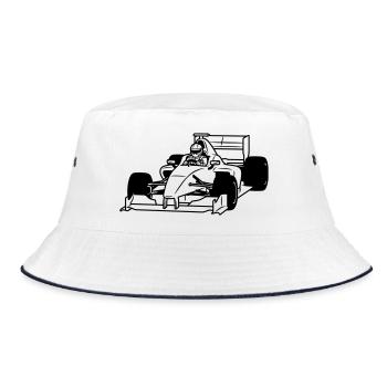 Car racing - Bucket Hat - white/navy - Front