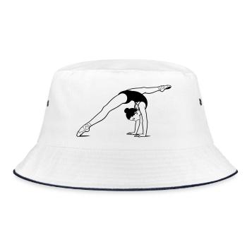 Gymnastik - Bucket Hat - Weiß/Navy - Vorne