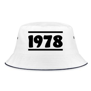 1978 Geburtstag 1978  - Bucket Hat - Weiß/Navy - Vorne