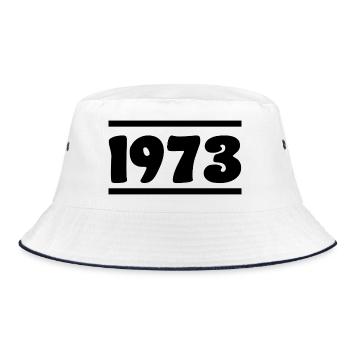 1973 Geburtstag 1973  - Bucket Hat - Weiß/Navy - Vorne