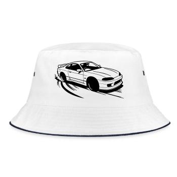 Drifting - Bucket Hat - white/navy - Front