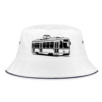 Tram - Bucket Hat - white/navy - Front