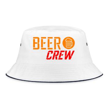 Beer Crew - Bucket Hat - Weiß/Navy - Vorne