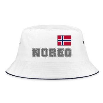 NORVÈGE - look maillot NOREG - drapeau sur la poitrine - Bob - blanc/marine - Devant