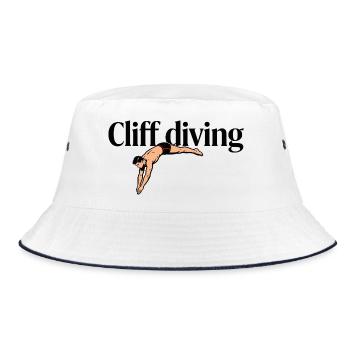 cliff diving - Bucket Hat - white/navy - Front