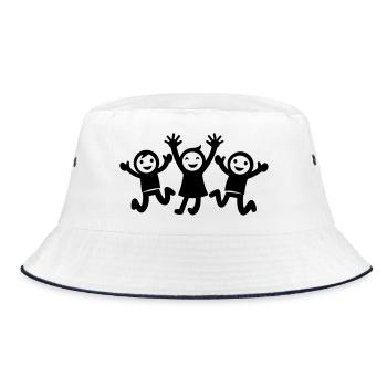 Children's Joy - Bucket Hat - white/navy - Front