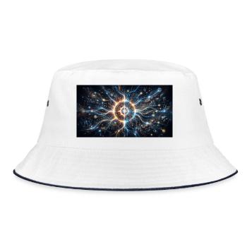 Core of the AI network - Bucket Hat - white/navy - Front