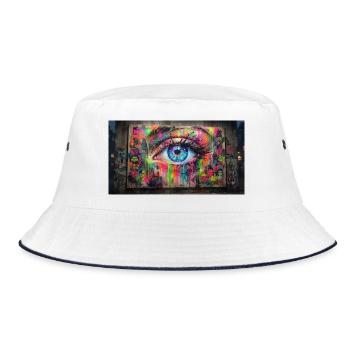 Neon Eye Street Graffiti Eye - Bob - blanc/marine - Devant