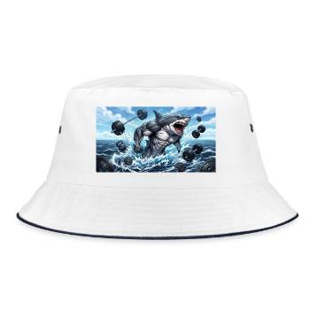 Shark training clothing - Bucket Hat - white/navy - Front