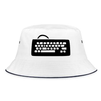 Retro_Vintage_80er_90er_Jahre_Tastatur_schwarz_ - Bob - blanc/marine - Devant