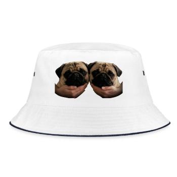 Hold my Pug - Bucket Hat - white/navy - Front