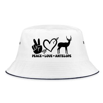 Cœur d’antilope Motif animal de paix - Bob - blanc/marine - Devant