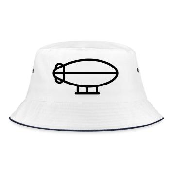 Airship - Bucket Hat - white/navy - Front
