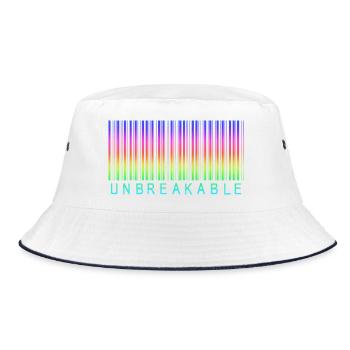 Code-barres arc-en-ciel incassable - Bob - blanc/marine - Devant