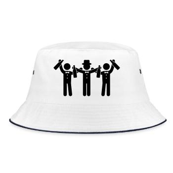 braeutigam_party - Bucket Hat - Weiß/Navy - Vorne