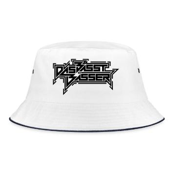 Das basst bässer - Typo Style (Farbe änderbar) - Bucket Hat - Weiß/Navy - Vorne