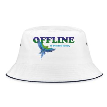 OFFLINE - Bucket Hat - Weiß/Navy - Vorne
