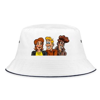 Zeichentrickfiguren - Bucket Hat - Weiß/Navy - Vorne